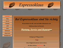 Tablet Screenshot of espressoklaus.at